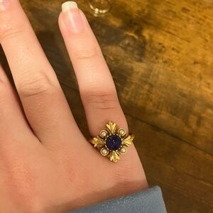 Blue and gold vintage ring!